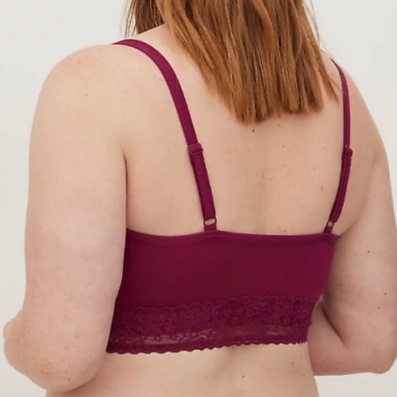 Torrid Women's Red Wine Lightly Padded Seamless Bralette Size 1X 2X 3X 4X 5X - Picture 2 of 15